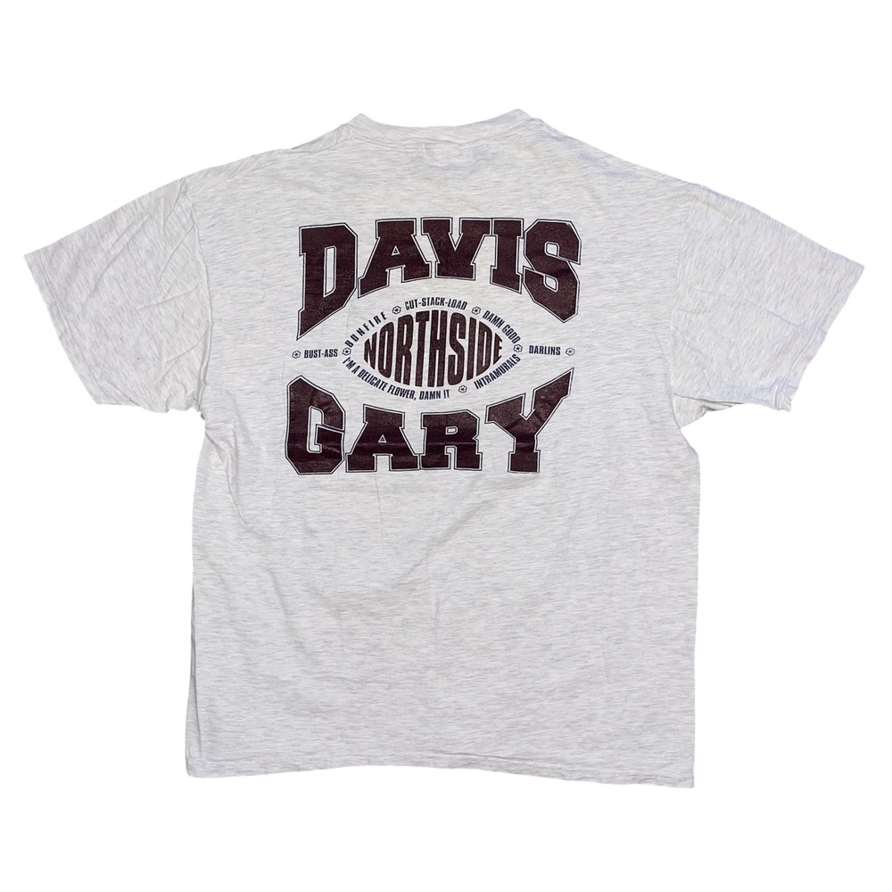 Vintage 90s Davis-Gary Northside Single Stitch T-Shirt Mens XL Heather Grey DG
